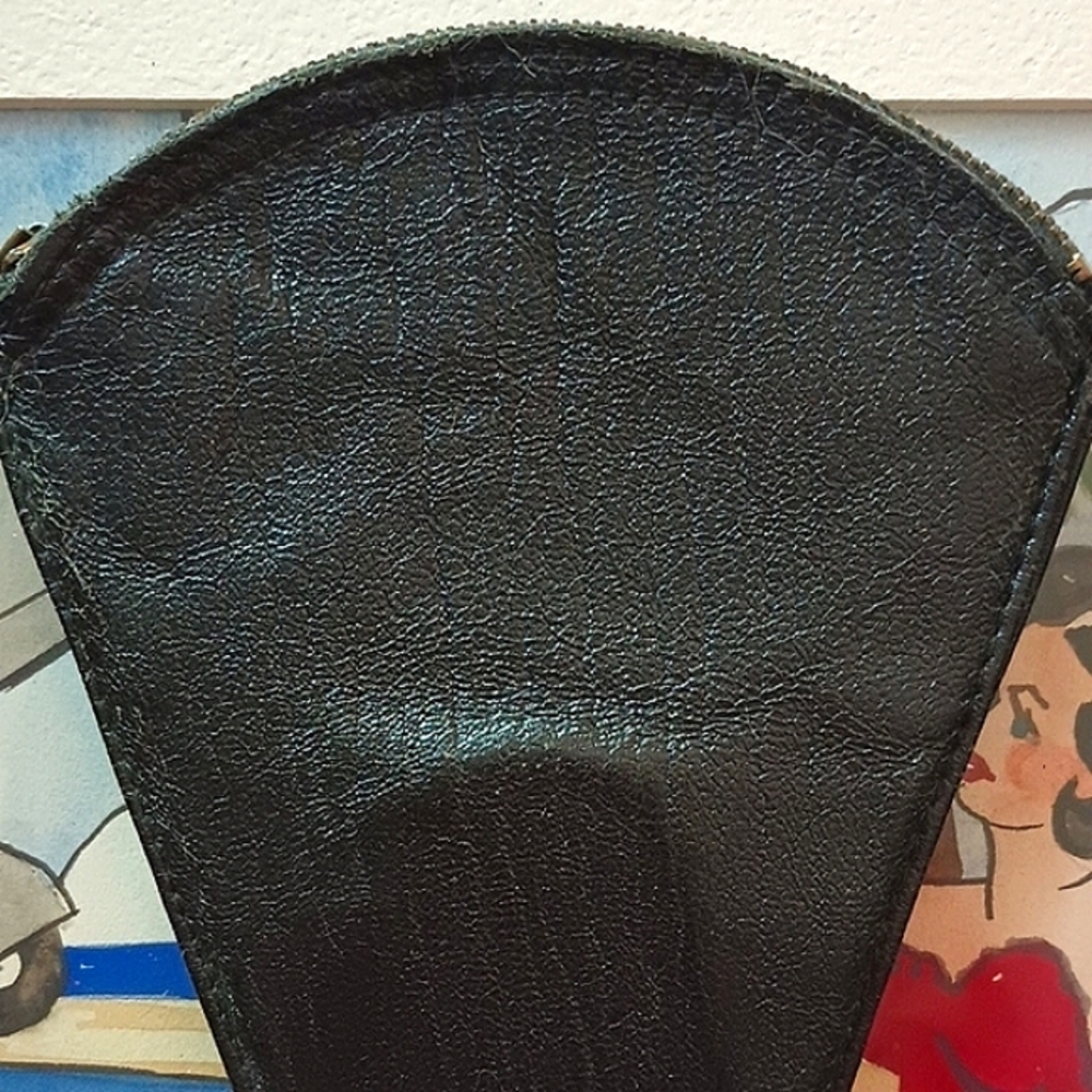 Vtg 1940s Roger’s E-Z-Lok Pipe Tobacco Pinch Loader Zippered Leather Pouch - Picture 2 of 8